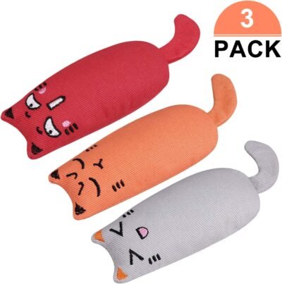 Bojafa Cat Catnip Toys for Cat Playing Chewing Teeth Cleaning -