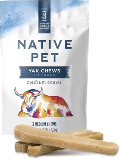 Native Pet Yak Chews for Dogs Small Medium Large and XL -