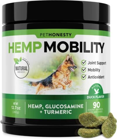 PetHonesty Hemp Hip & Joint Supplement for Dogs wHemp Oil Hemp Powder