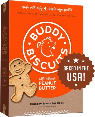Buddy Biscuits Oven Baked Healthy Dog Treats Crunchy Whole Grain and