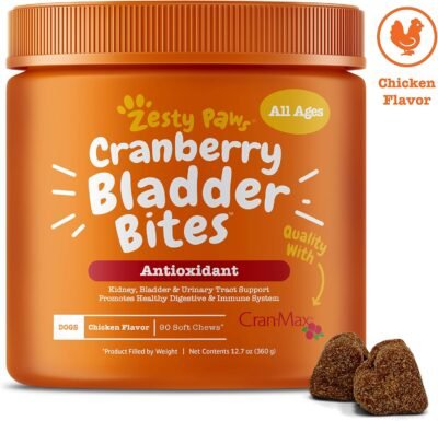 Zesty Paws Cranberry for Dogs - UT Incontinence Support Immune Health