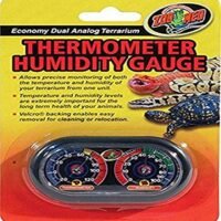 Zoo Med Economy Analog Dual Thermometer and Humidity Gauge 6 x 4'