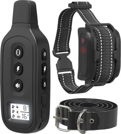 Yox Waterproof Dog Bark Collar with Remote - 1200 Foot Range for Dogs