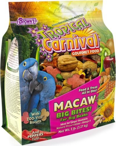 FM Brown's Tropical Carnival Gourmet Macaw Food Big Bites for Big