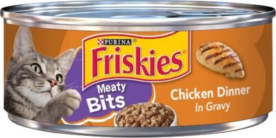 Purina Friskies Meaty Bits in Gravy Adult Wet Cat Food - 24 55 oz Cans
