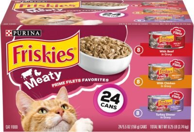 Purina Friskies Canned Wet Cat Food 24 Count Variety Packs - 24 55 oz