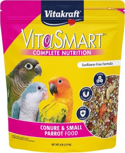 Vitakraft Vitasmart Conure & Small Parrot Food High Variety Formula -