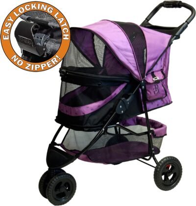 Pet Gear No-Zip Special Edition 3 Wheel Pet Stroller for CatsDogs