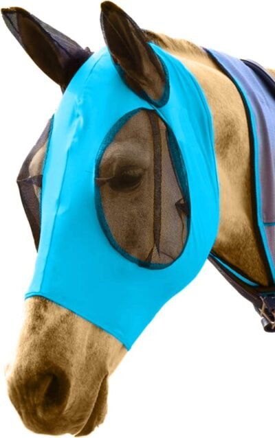 DakPets Horse Fly Mask with Ears - Comfort Fit Fly Mask Protects The