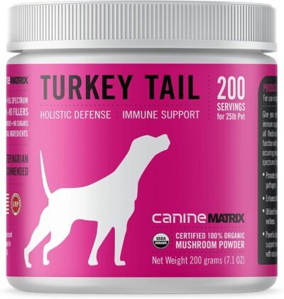 Canine Matrix Organic Mushroom Powder Supplement for Dogs & Cats USA