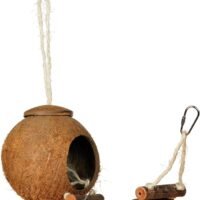 Prevue Hendryx 62801 Naturals Coco Hideaway with Ladder Bird Toy