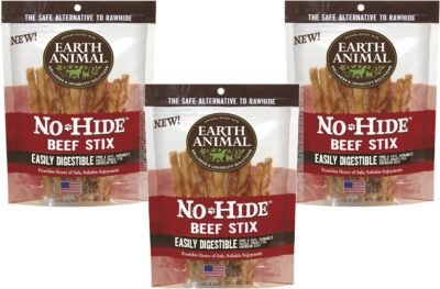 Earth Animal No-Hide Beef Stix 30ct 3-Packages of 10