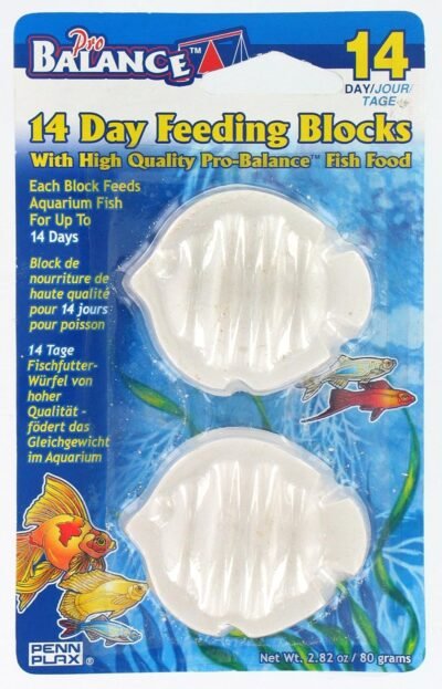 Penn-Plax Pro Balance 14-Day Vacation Feeding Blocks Fish Shape Pack