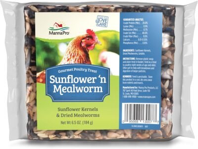 Manna Pro Sunflower & Mealworm Snack Cake Treats 65 oz 25CT