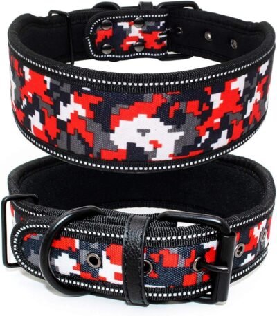 HOMEKNOBS Dog CollarReflective Dog Collar 2' Width Soft Lining Padded