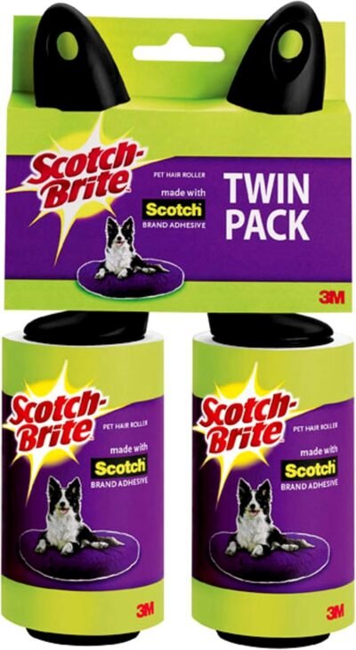 Scotch-Brite Pet Hair & Lint Roller Twin Pack Works Great on Dog cat