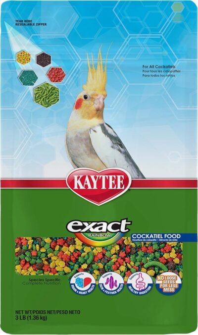 Kaytee Exact Rainbow Premium Daily Nutrition for Cockatiels 3-Pound