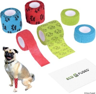 Eco-Fused Self Adhering Bandage - Injury Wrap Tape for Pets Dogs Cats