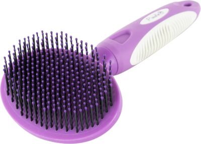 Round Bristle Pet Brush for Dogs and Cats - Gentle Grooming for Short