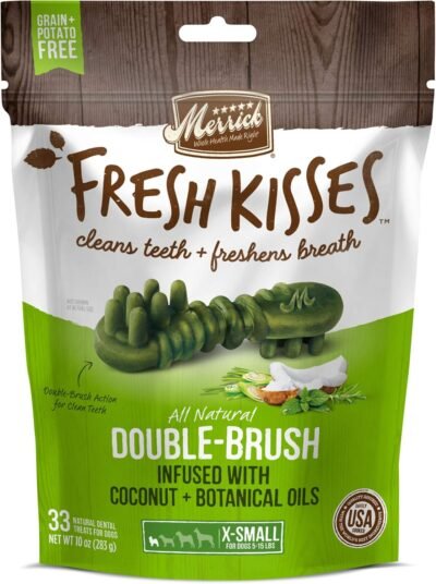 Merrick Fresh Kisses Extra Small Oral Care Dental Dog Treats for Dogs
