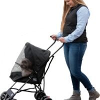 Pet Gear Ultra Lite Travel Stroller Compact Large Wheels Lightweight