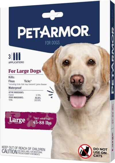 PetArmor for Dogs Flea and Tick Treatment for Large Dogs 45-88 Pounds