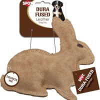 Ethical Pet Dura-Fused 75-Inch Leather Dog Toy Small Rabbit