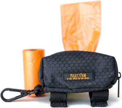 Mighty Paw Dog Poop Bag Holder Premium Quality Pick-up Bag Zippered