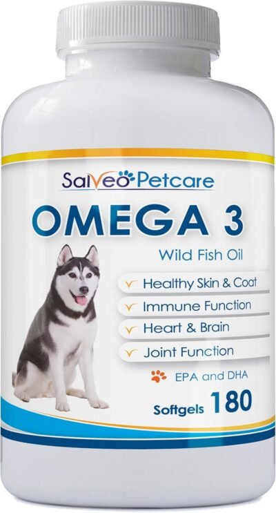 Salveo Petcare Omega 3 Fish Oil for Dogs - Natural Pet Supplement for
