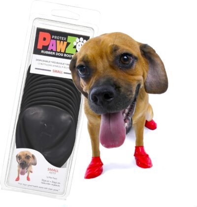 Pawz Dog Boots Small Dog Paw Protection with Dog Rubber Booties Dog