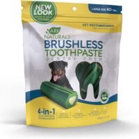 Ark Naturals Brushless Toothpaste Dog Dental Chews for Large Breeds