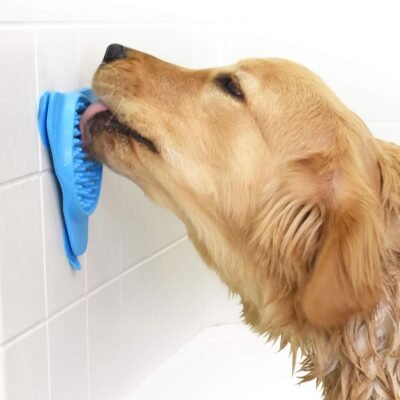 Aquapaw Slow Treater Treat Dispensing Mat Suctions to Wall for Pet