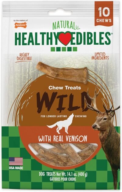 Nylabone Healthy Edibles Wild Antler Natural Long Lasting Dog Chew