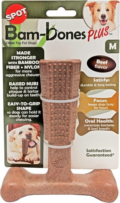 SPOT Bambone Plus Chew Toy for Dogs Beef 6'