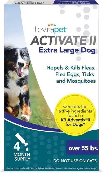 TevraPet Activate II Flea and Tick Prevention for Dogs 4 Months
