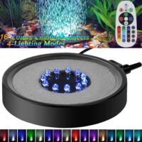 Aquarium Bubble LED Lights RGBW TOPBRY Remote Controlled Air Stone