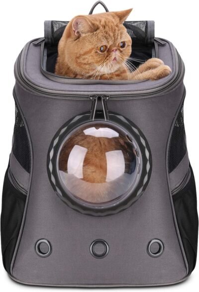 Lollimeow Large Cat Backpack Carrier with BubblePet Backpack for Fat