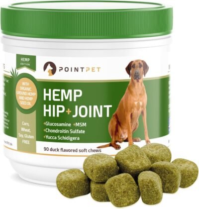 Advanced Hip and Joint Supplement for Dogs with Organic Hemp Seeds