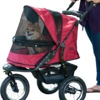 Pet Gear No-Zip Jogger Pet Stroller for CatsDogs Zipperless Entry