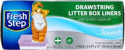 Fresh Step Drawstring Large Litter Box Liners Heavy Duty Liners for