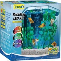Tetra Bubbling LED aquarium Kit 1 Gallon Hexagon Shape With