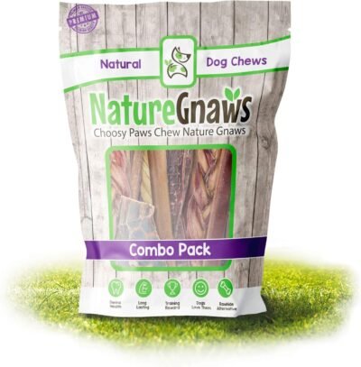 Nature Gnaws Variety Pack - 100 Natural Dog Chew Treats - Combo Pack