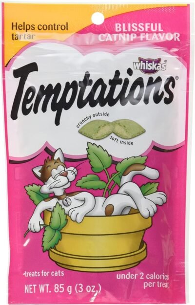 TEMPTATIONS Classic Treats for Cats Blissful Catnip Flavor 3