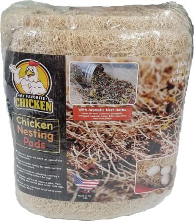 Chicken Nesting Pads with Aromatic Nest Herbs Natural Excelsior Aspen