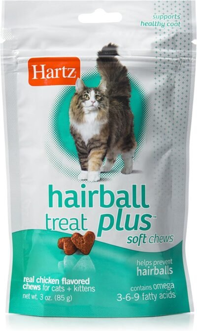Hartz Hairball Remedy Plus Chicken Flavored Soft Chews for Cats and