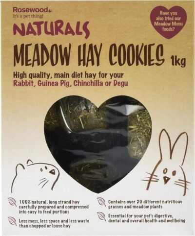 Rosewood Pet Meadow Hay Bales - Food For Small Animals 1 Pack 22 Lb