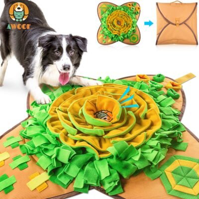 AWOOF Snuffle Mat Pet Dog Feeding Mat Durable Interactive Puzzle Dog