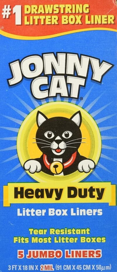 JONNY CAT Cat Litter Box Liners 5per Box - 2 Pack Total 10 Liners