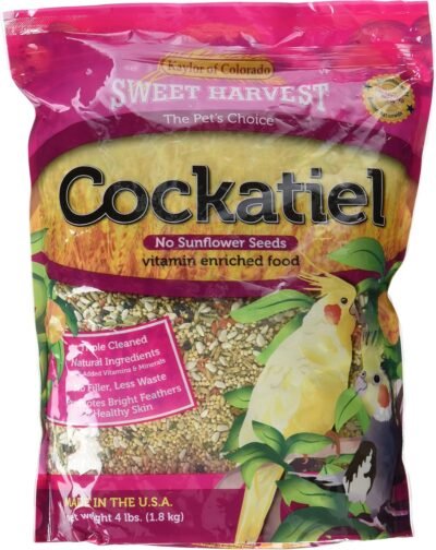 Sweet Harvest Cockatiel Bird Food No Sunflower Seeds 4 lbs Bag - Seed