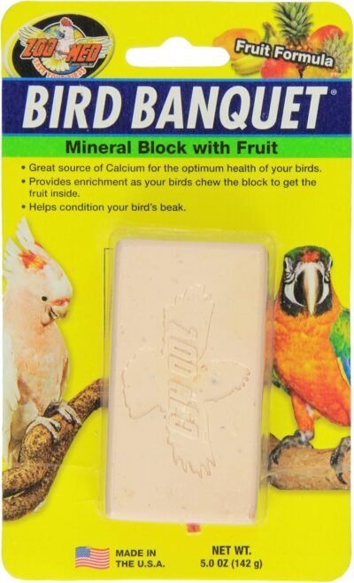 Zoo Med Bird Banquet Mineral Block With Fruit